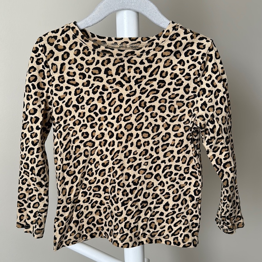 Old Navy Long Sleeve Leopard Print Shirt 3T